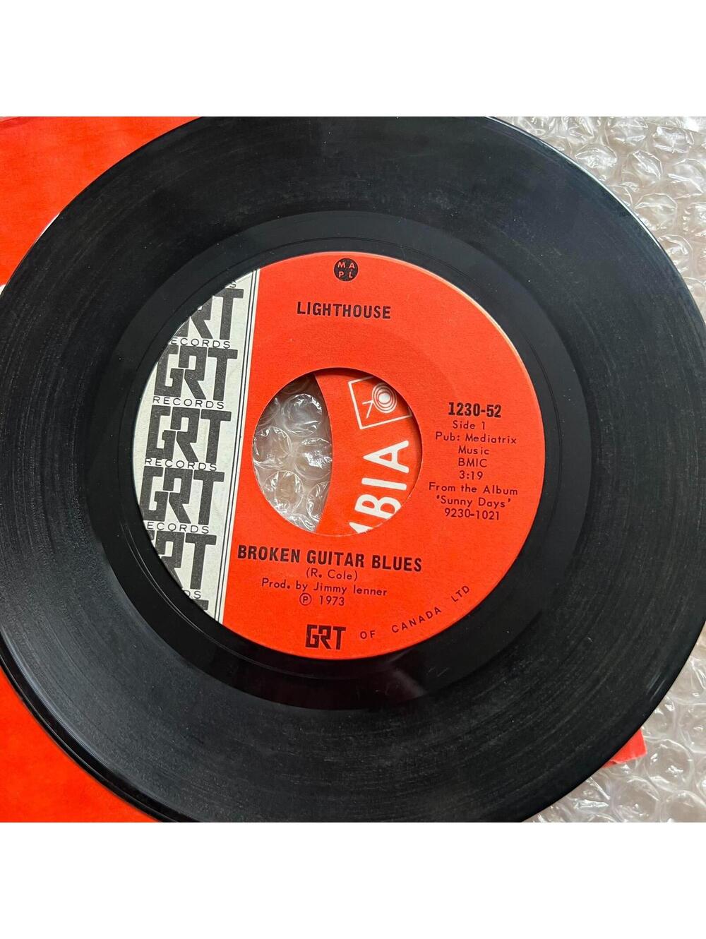 Lighthouse - Broken Guitar Blues 45rpm 7' Vinyl Record R86